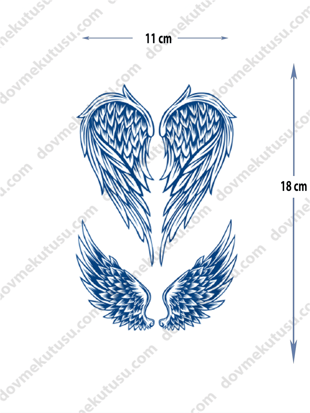Yarı Kalıcı Melek Kanadı Dövme – Özgürlük ve Korumanın Simgesi!