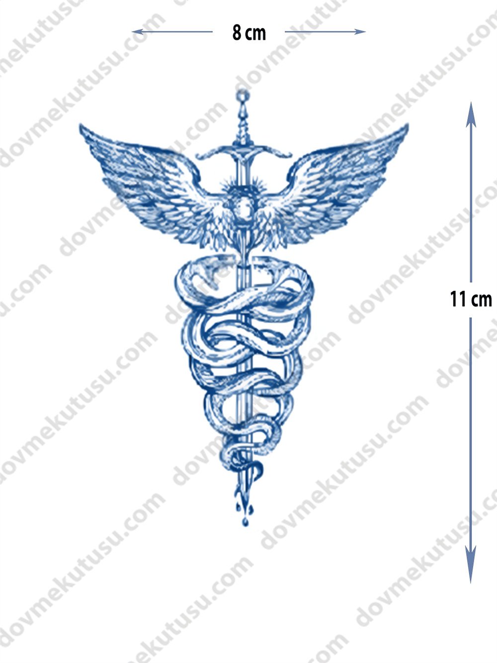 Yarı Kalıcı Melek ve Yılan Motifi Dövme – Koruma, Dönüşüm ve Gücün Sembolü!