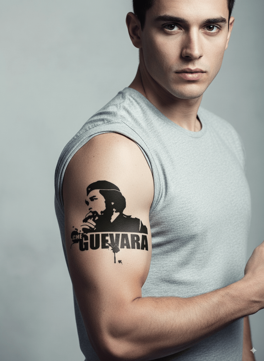 Yarı Kalıcı Orta Boy Che Guevara dövmesi 