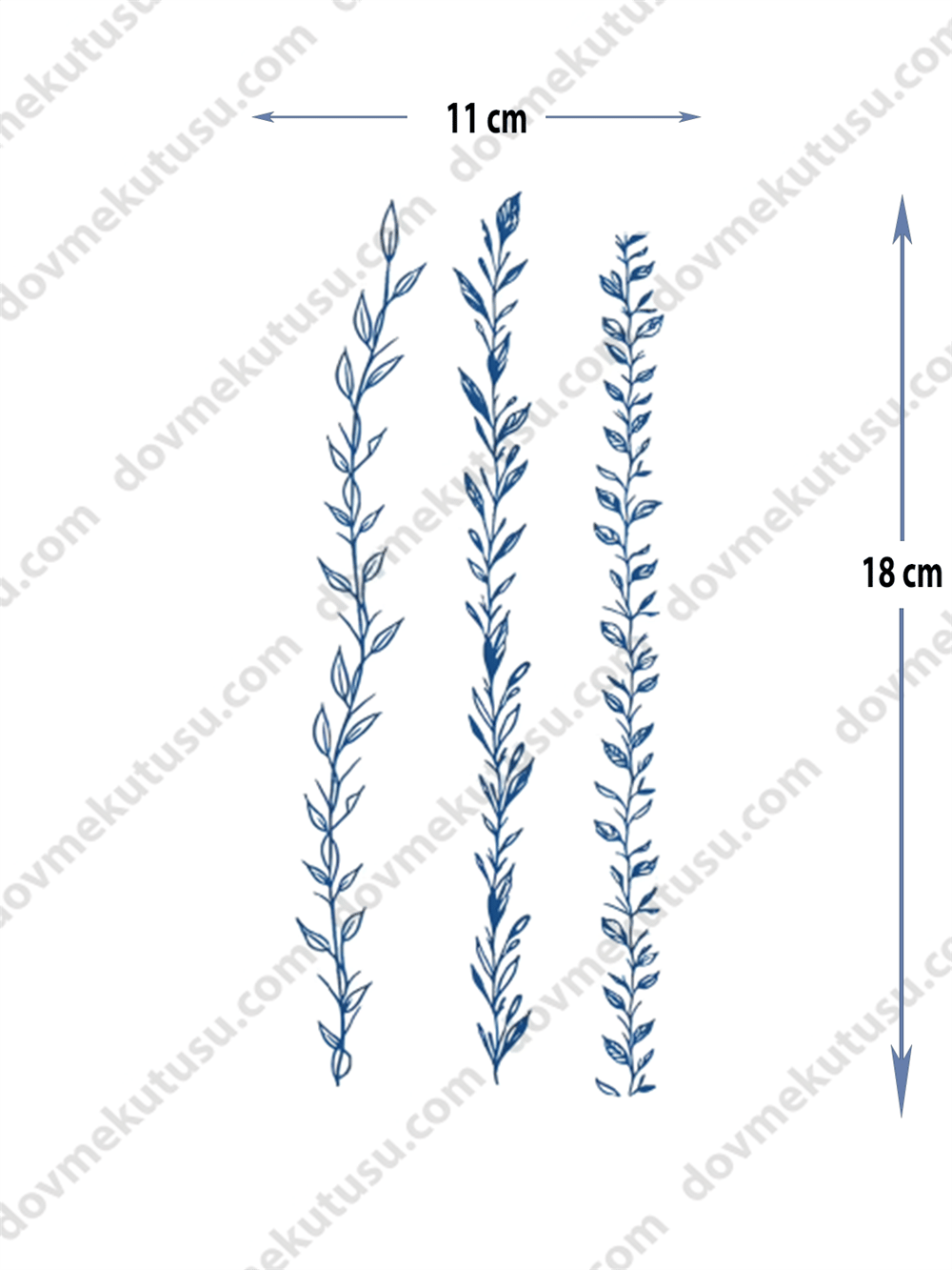 Yarı Kalıcı Orta Boy Dal Çiçek Dövmesi 