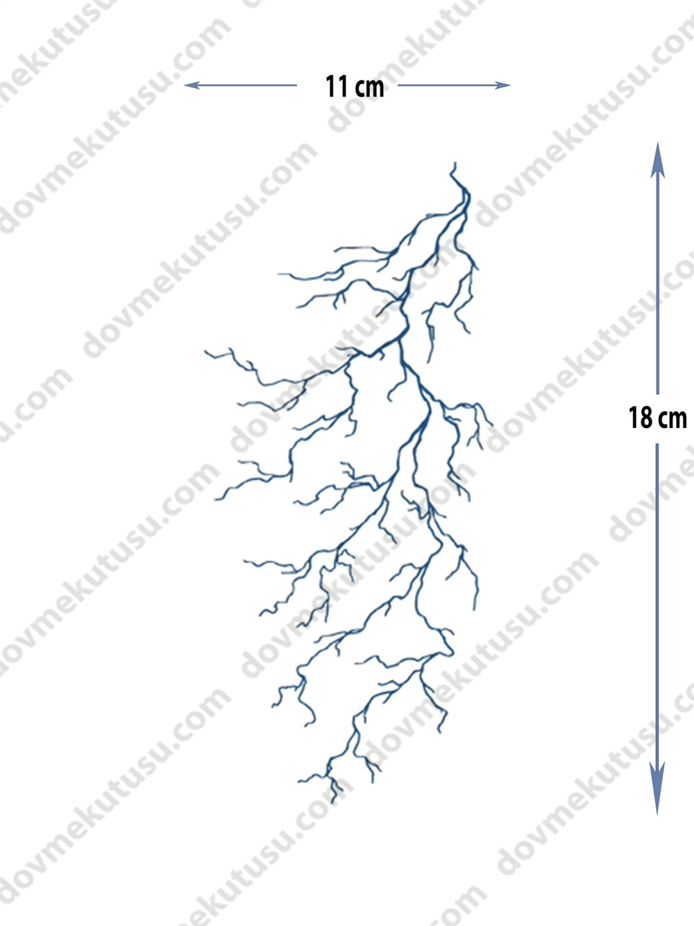 Yarı Kalıcı Orta Boy  Damar Desenli Kalp Dövmesi 