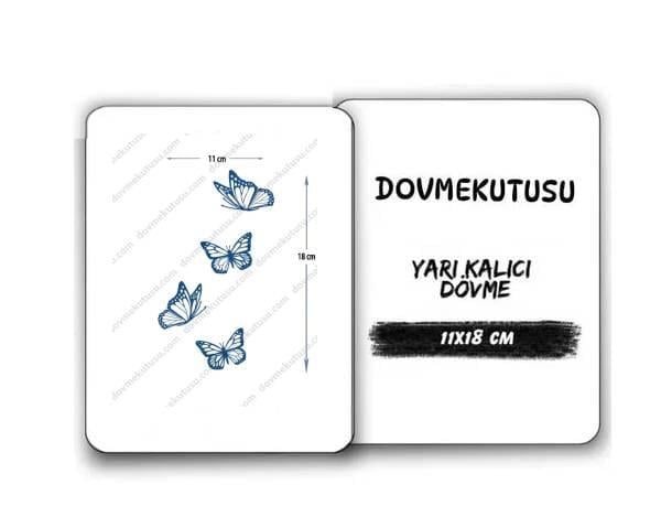 Yarı Kalıcı Orta Boy Kelebek Dövmesi (4 adet)