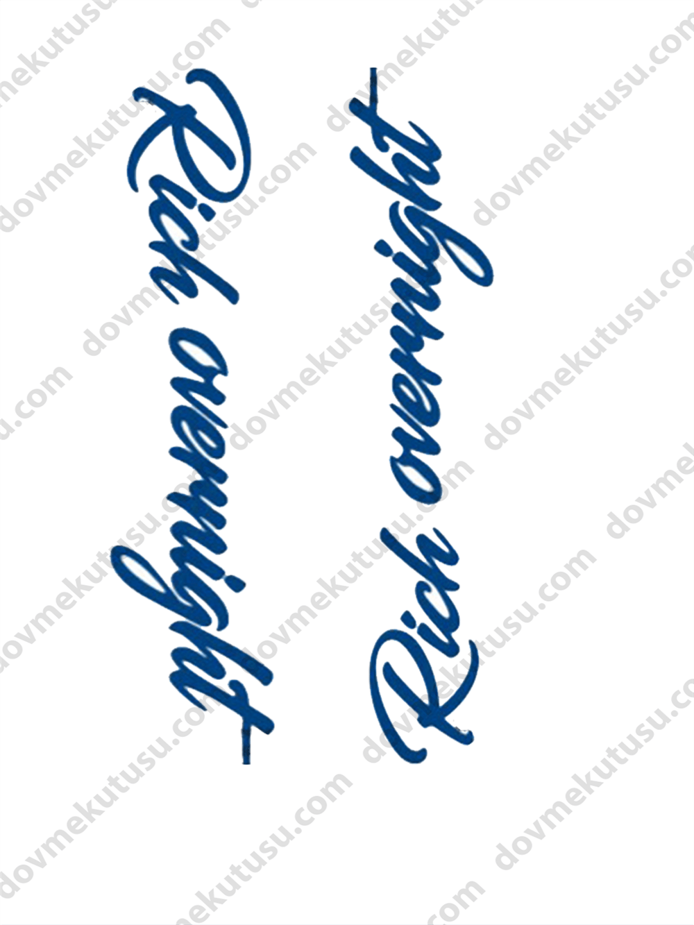 Yarı Kalıcı 'Rich Overnight' Motifi Dövme – Hızlı Başarı ve Zenginliğin Sembolü!