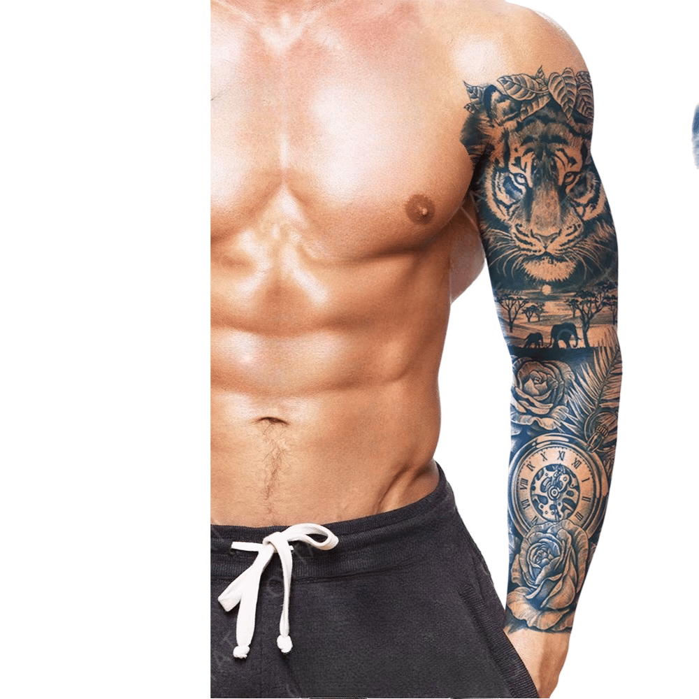 zamanın kaplanı yarı kalıcı Kol Kaplamalı Dövme