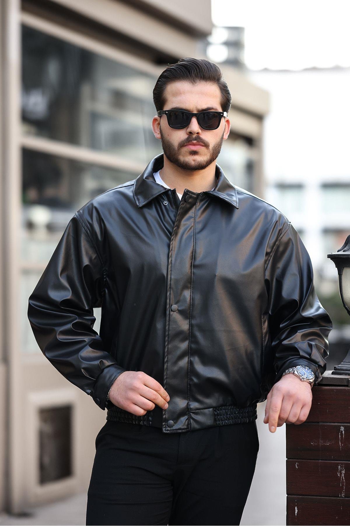 Oversize Erkek Deri Ceket Premium ceket Unisex