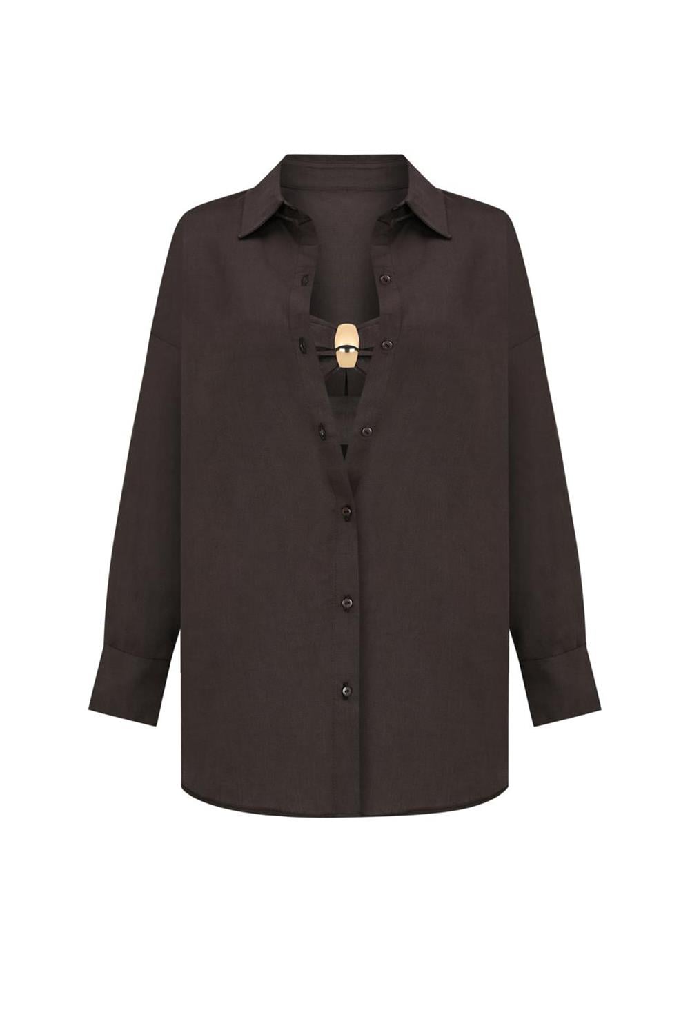 IVANCA SHIRT & TOP KAHVERENGİ
