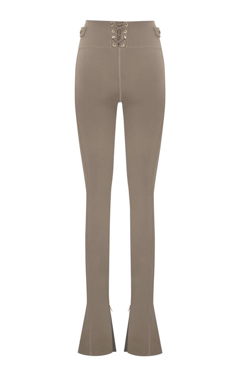 LETICIA GOLD FLARE LEGGINS KAHVERENGİ