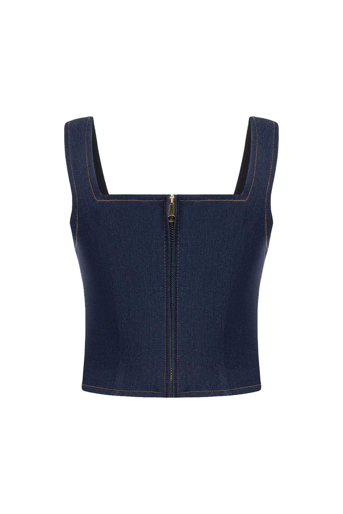 LUCY TOP LACİVERT