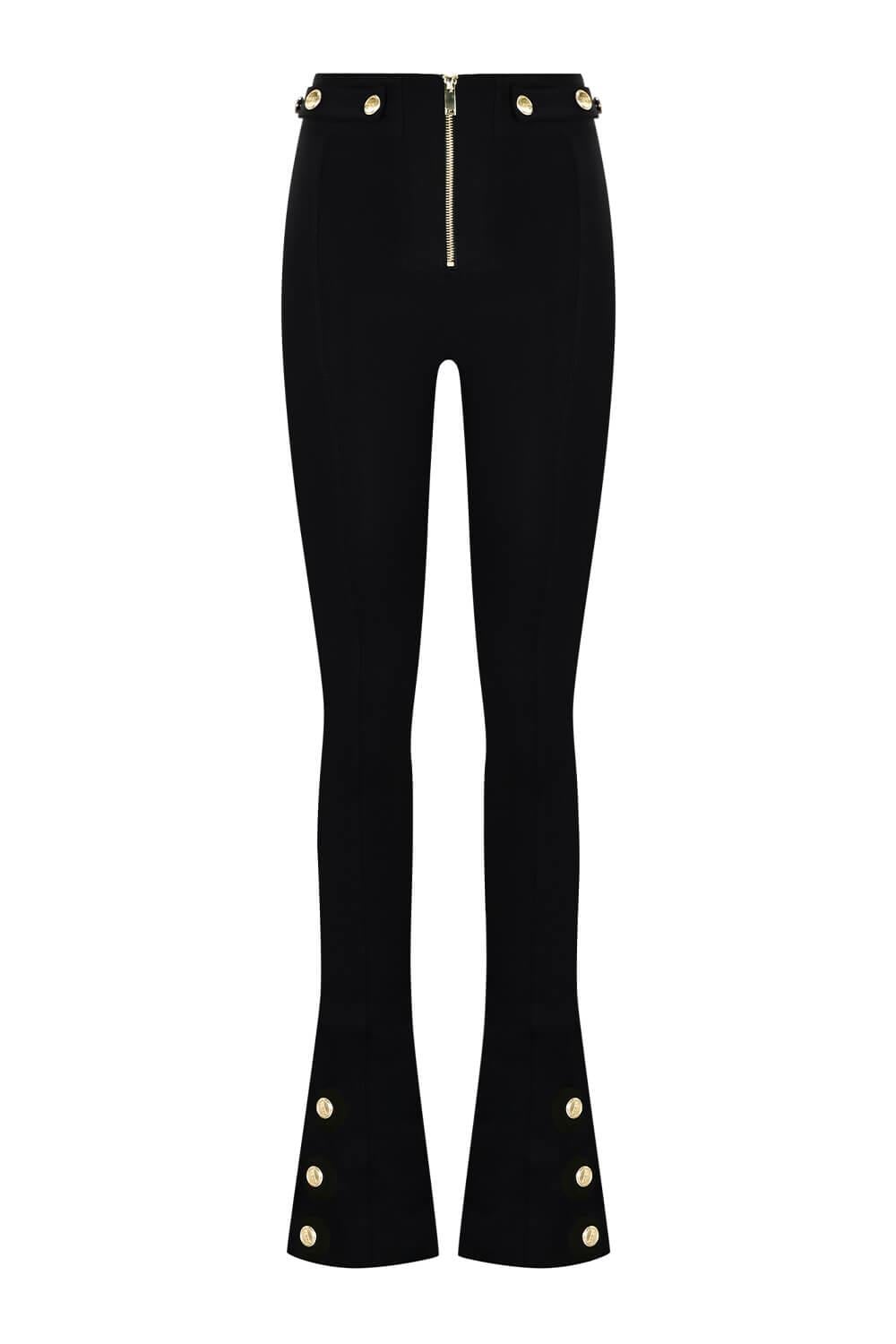 Scarlett  Gold Flare Leggins Siyah