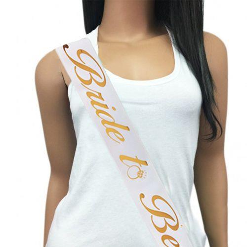 Bride To Be Kuşak Beyaz Üzeri Gold