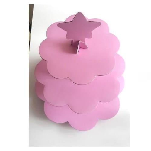 Cupcake Standı Pembe 3 katlı