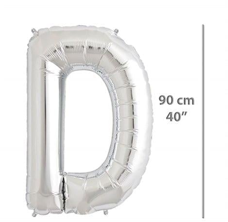 Folyo Harf D Gümüş Balon 90 cm