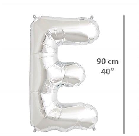 Folyo Harf E Gümüş Balon 90 cm