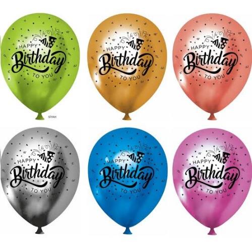 Happy Birthday Baskılı Uçan Balon