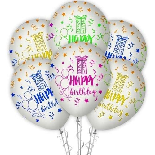 Happy Birthday Baskılı Uçan Balon