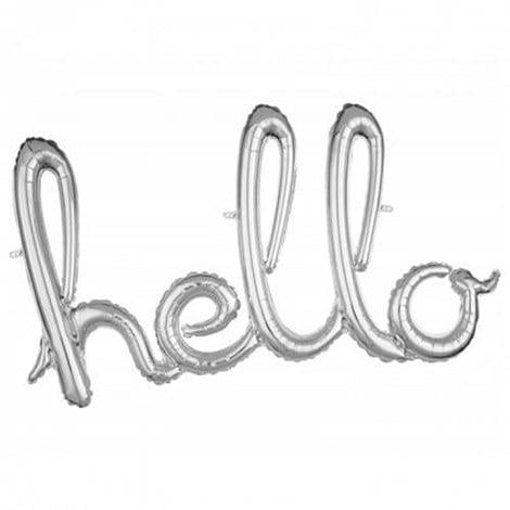Hello Folyo Balon Gümüş 40*70cm