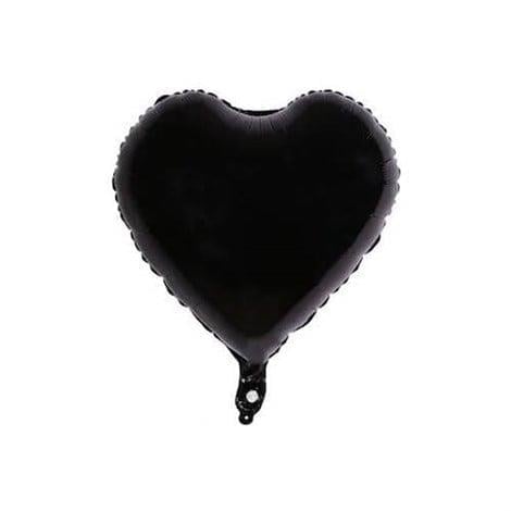 Kalpli Folyo Balon Siyah 40 cm