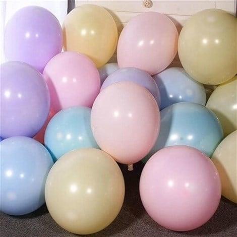 Makaron Balon Pembe 10 Adet