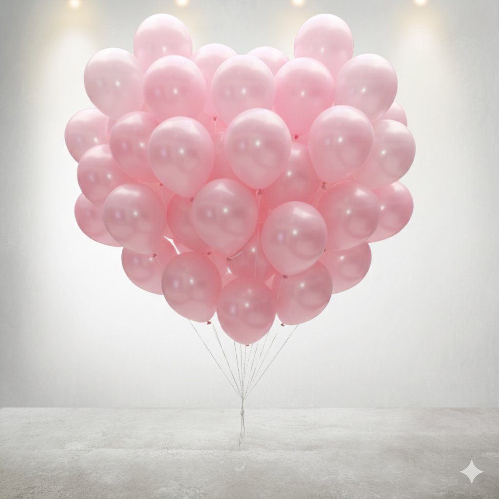Makaron Pembe Uçan Balon 30 Adet