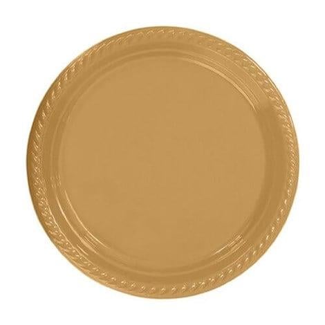 Plastik Gold Altın Tabak 25 Adet