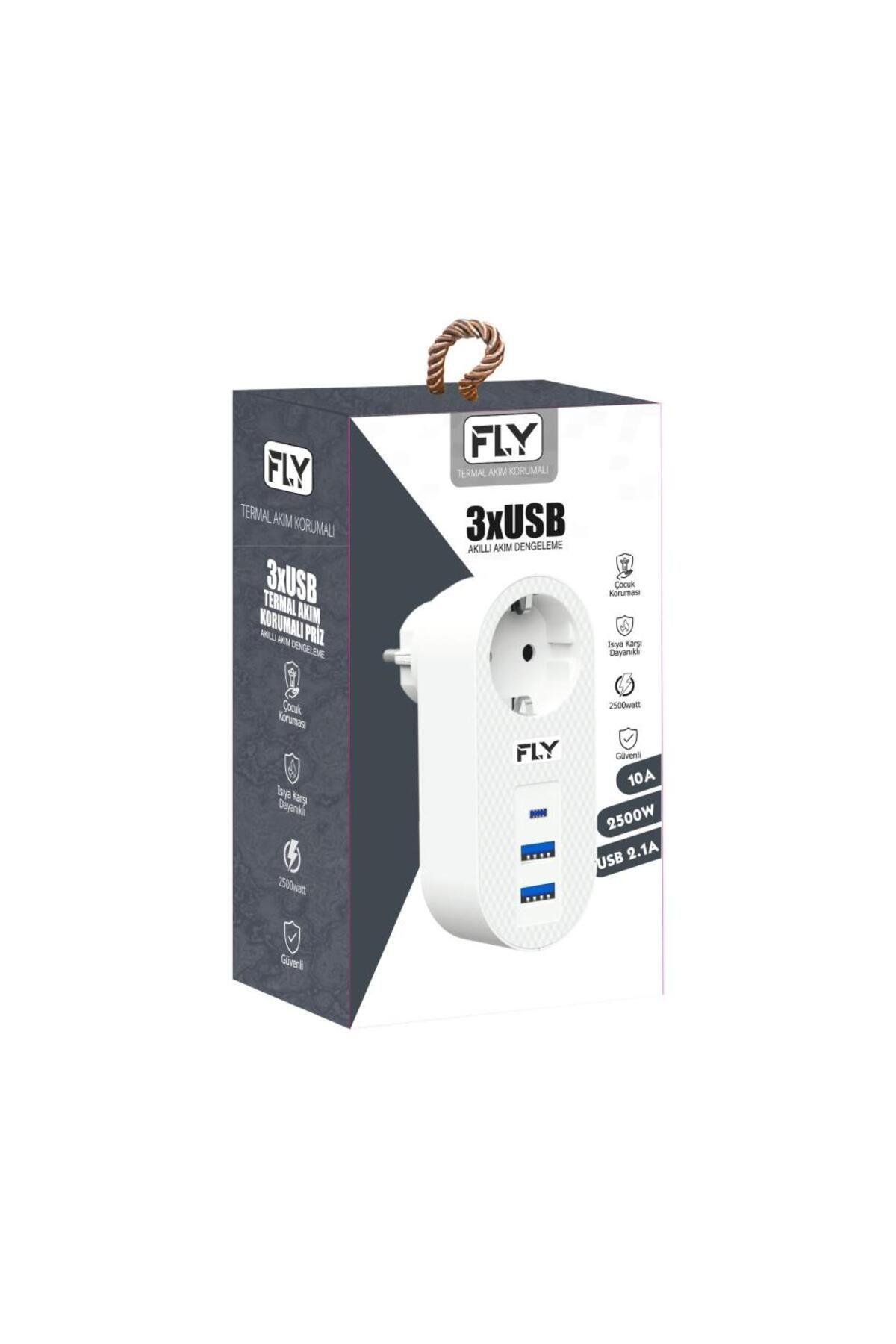 3400-01 1'li A.korumalı Beyaz Priz 2usb Tip-c