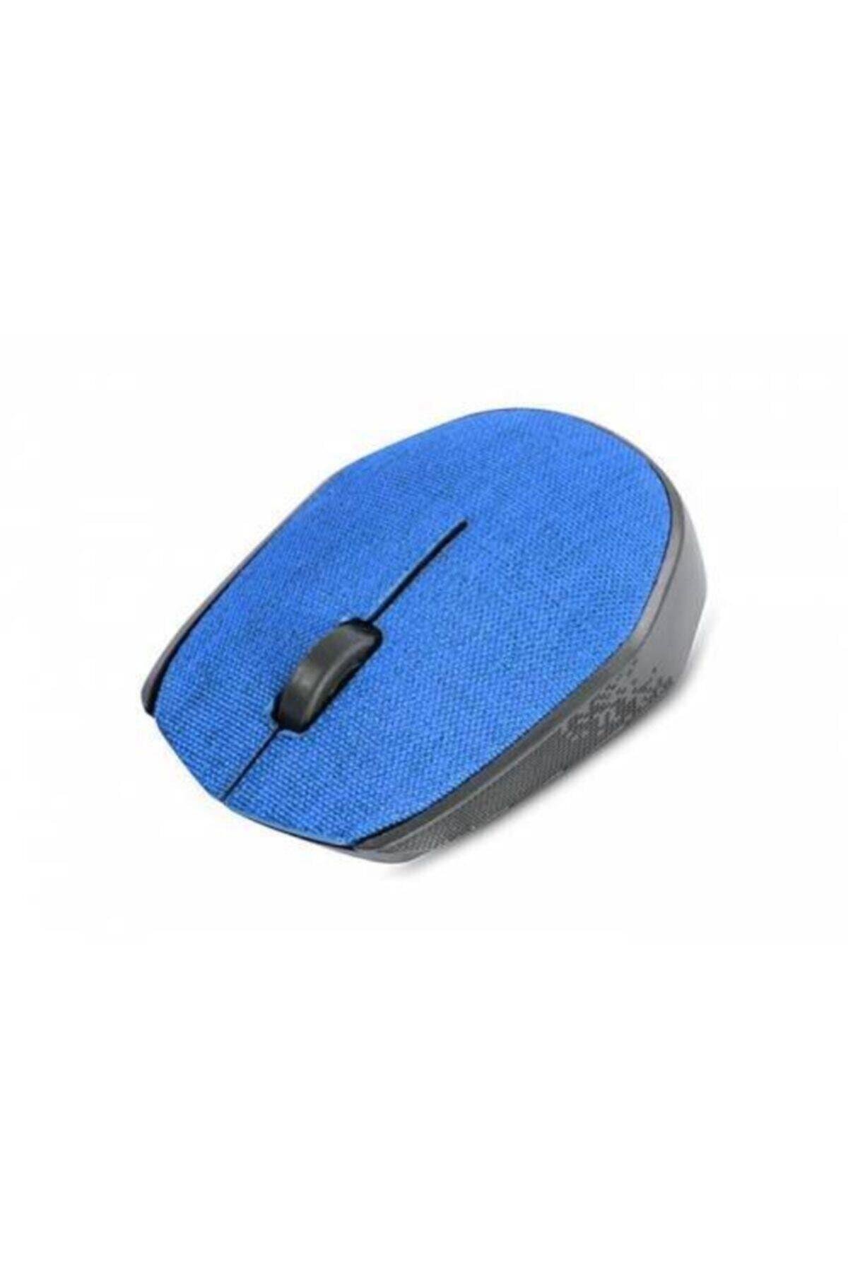 Km-218 2.4ghz Kablosuz Usb Mouse Mavi Kumaş Yüzey Nano Alıcılı Scroll Tuşlu