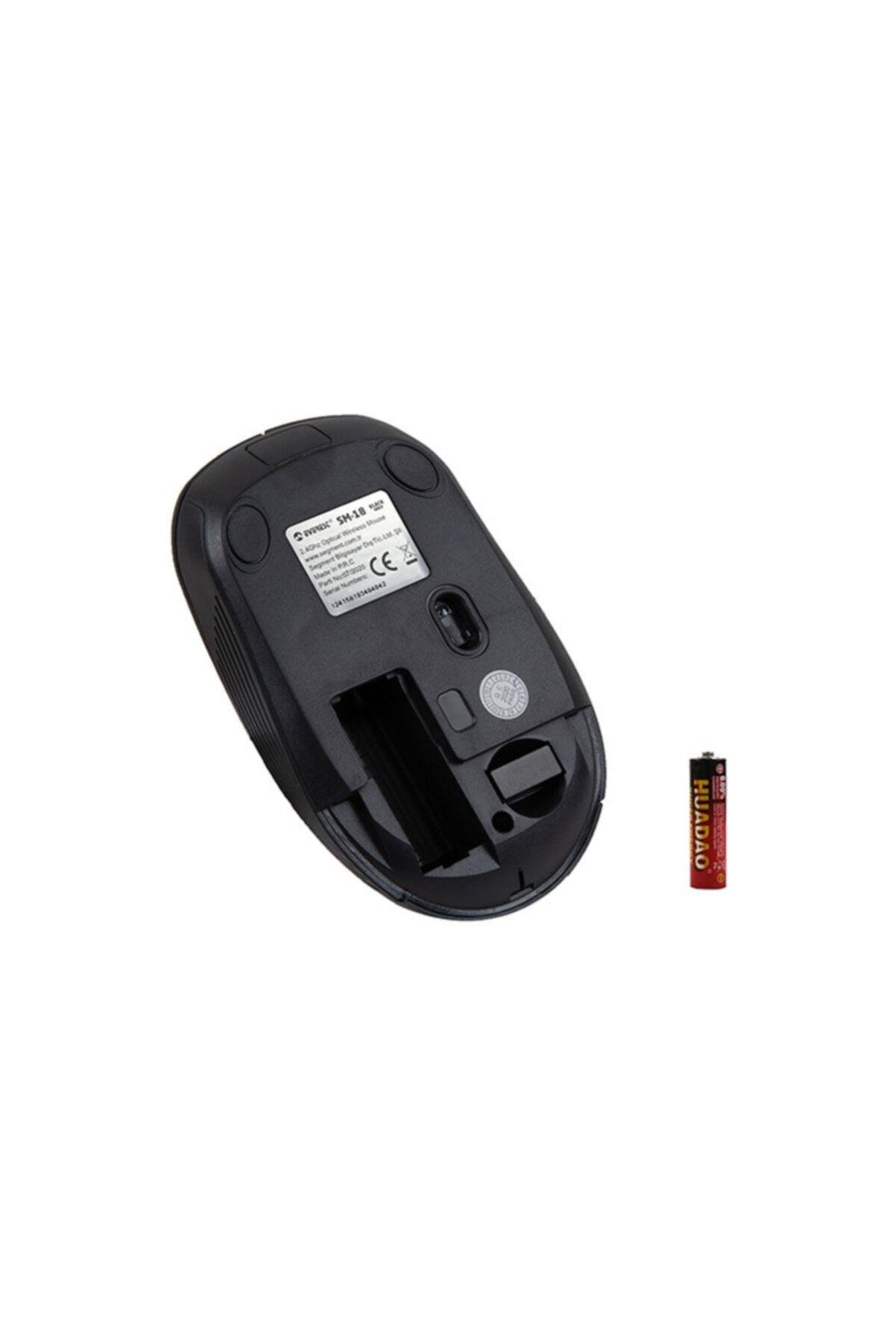 Sm-18 Usb Siyah 2.4ghz Optik Kablosuz Mouse Modern Tasarım 431550