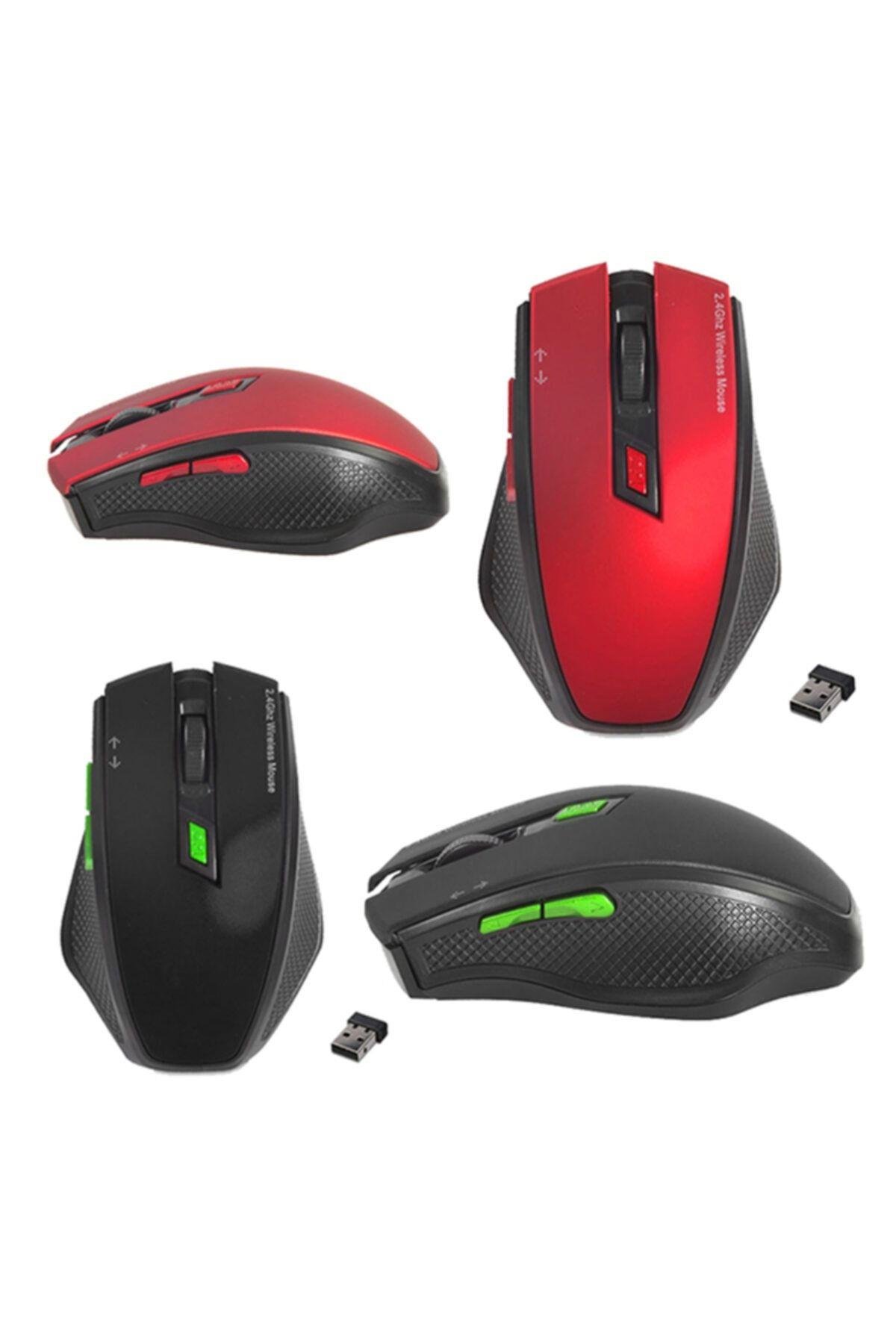 SMW-777 USB 2.4GHZ OPTİK KABLOSUZ MOUSE (KIRMIZI*SİYAH) (4453) Modern Tasarım 431550