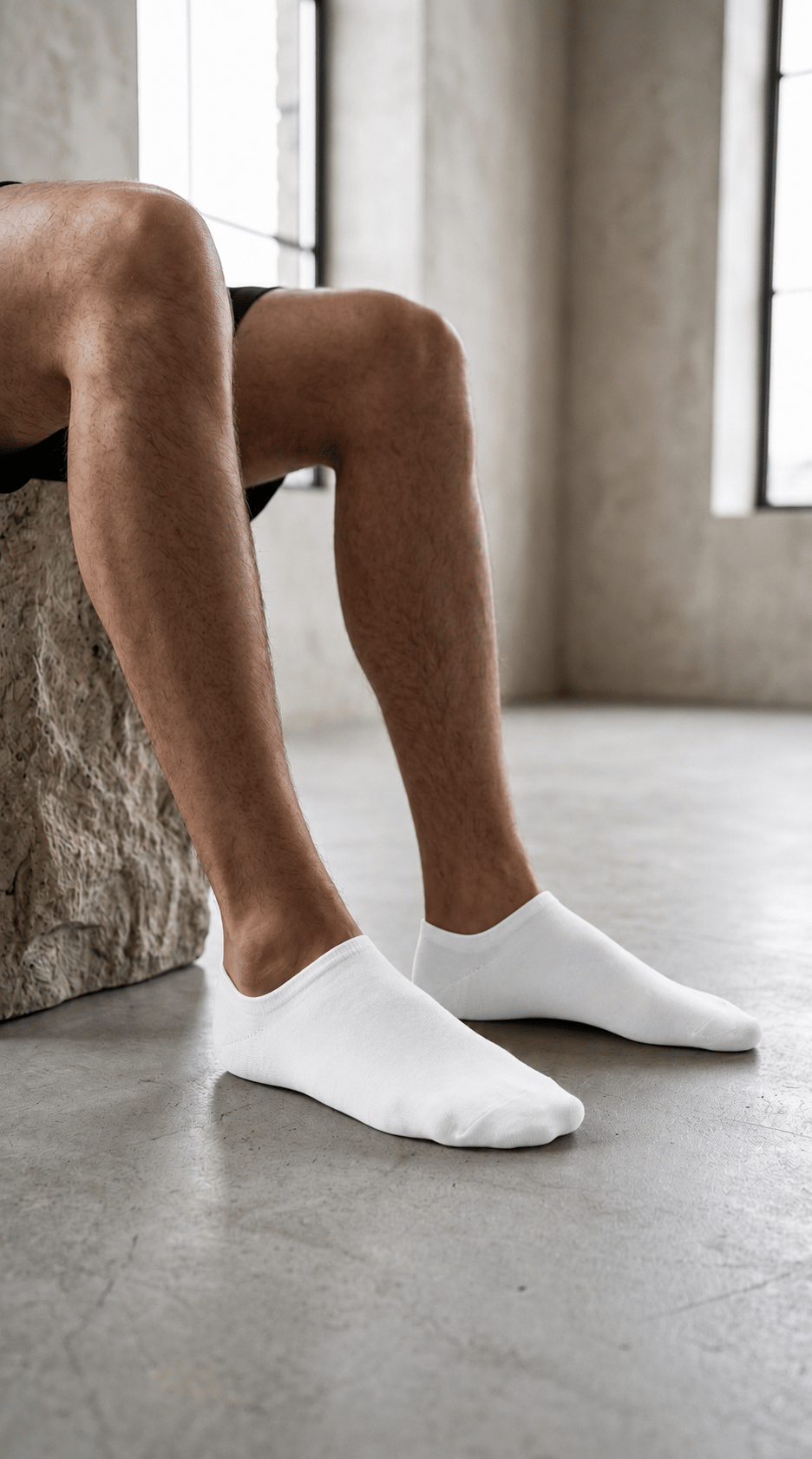 Vizyon Beyaz Erkek Sneakers 3'lü Çorap