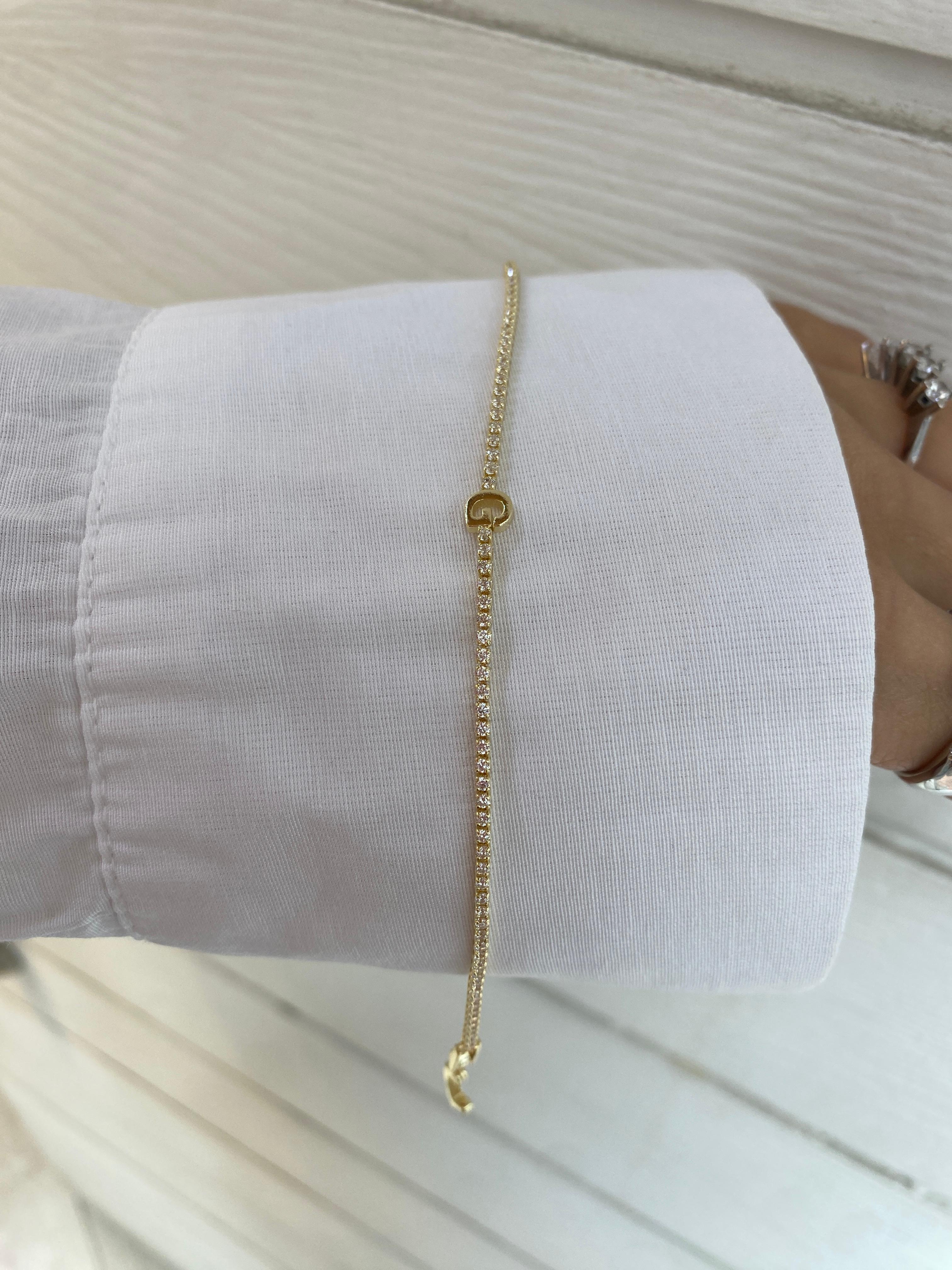 Gold Harf Bileklik - G Harfi