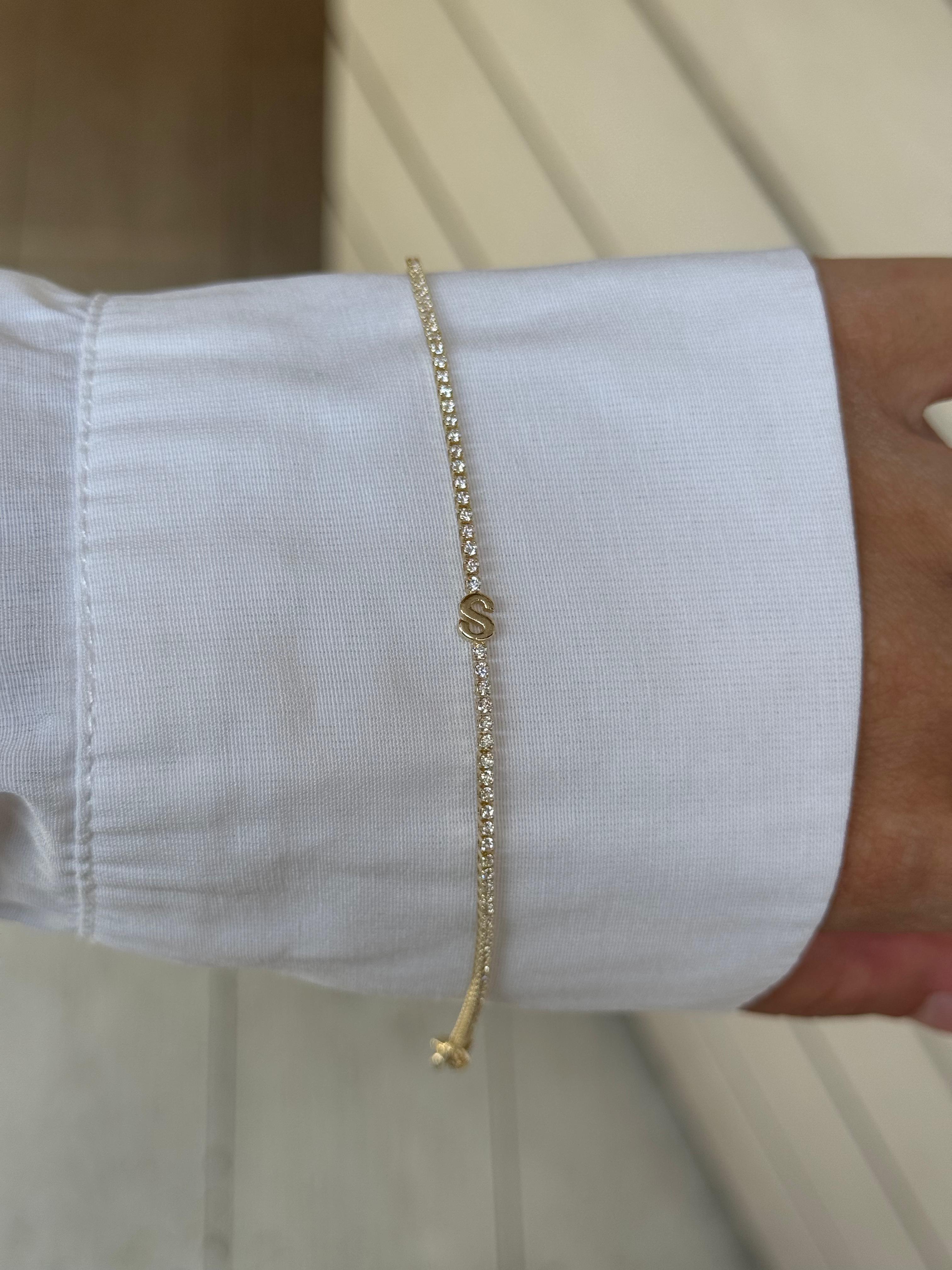 Gold Harf Bileklik - S Harfi