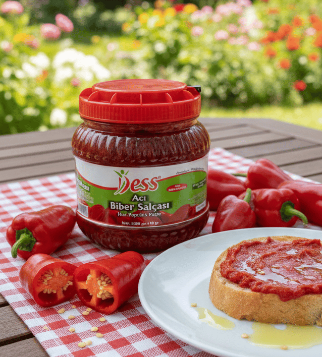 Acı Biber Salçası 1500 gr Pet Kavanoz 