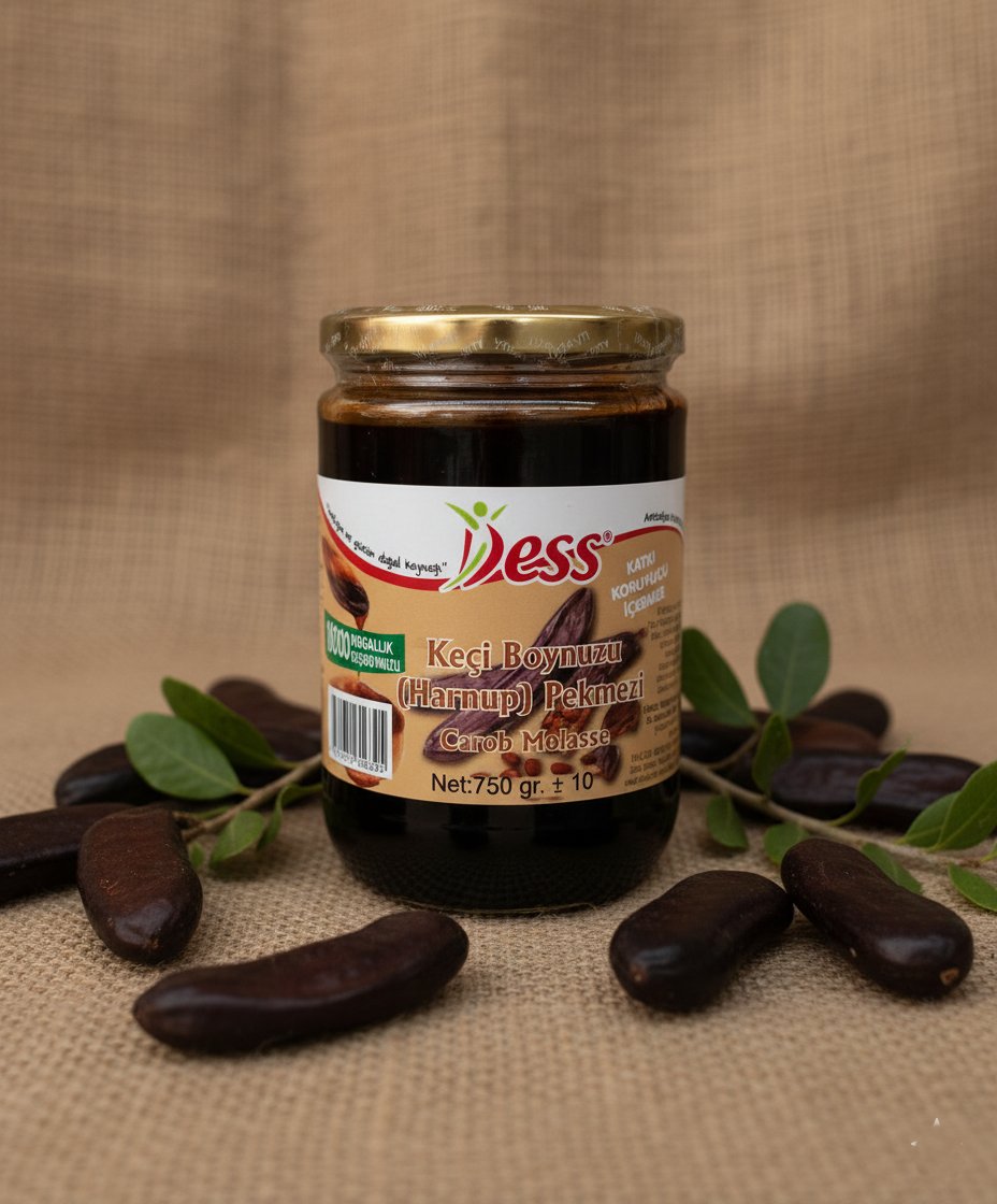 Keçiboynuzu -Harnup Pekmezi 750 gr Cam Kavanoz 