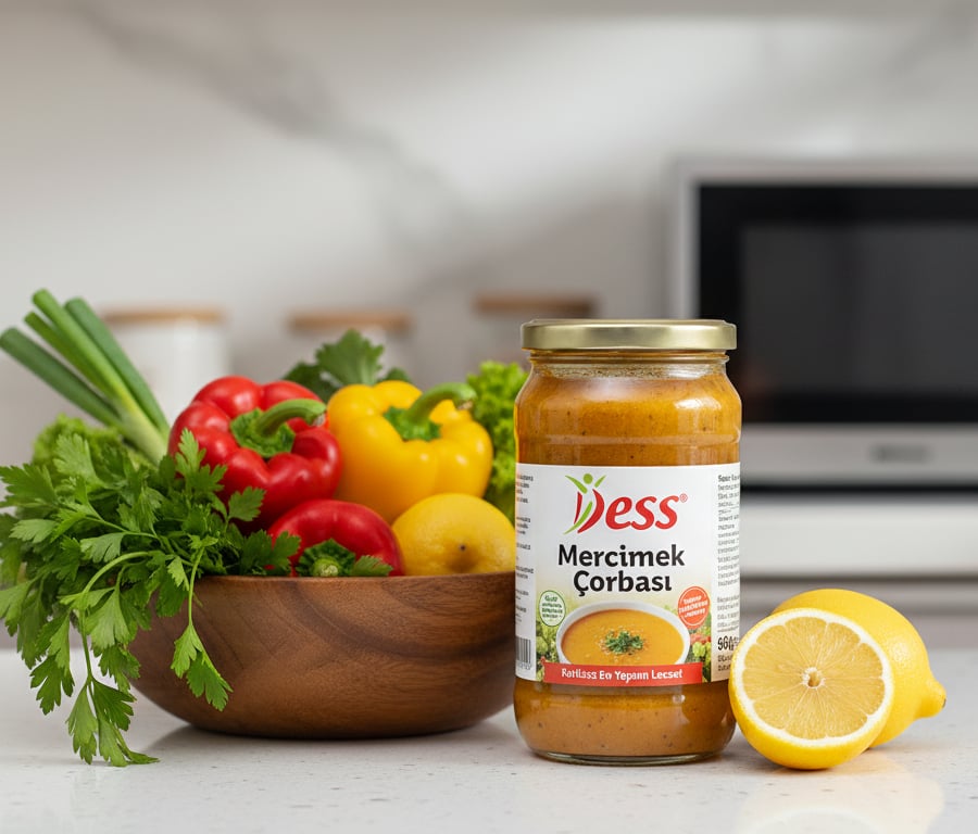 Mercimek Çorba 600 gr Cam Kavanoz 