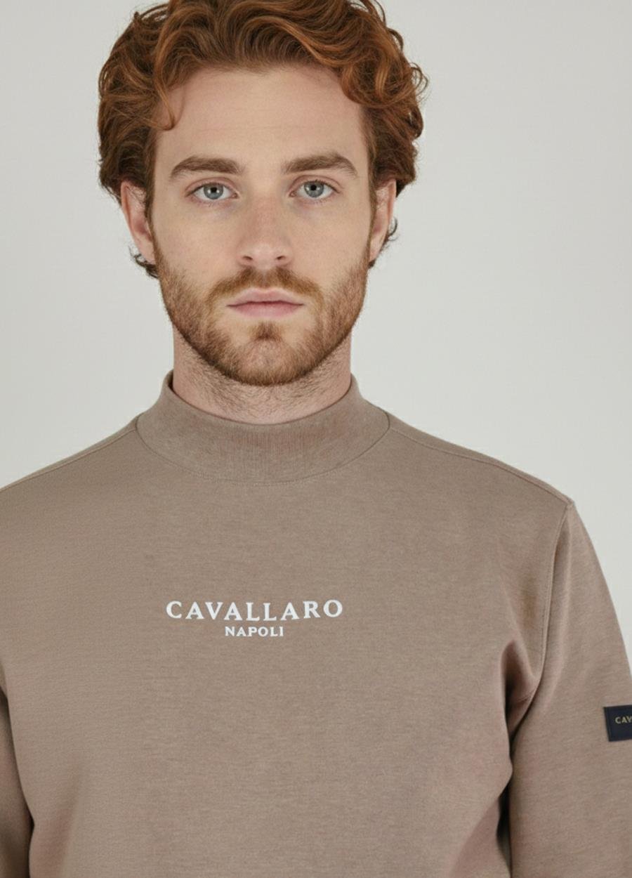 Cvllr Erkek Yarım Balıkçı Yaka Sweatshirt U007793 KREM
