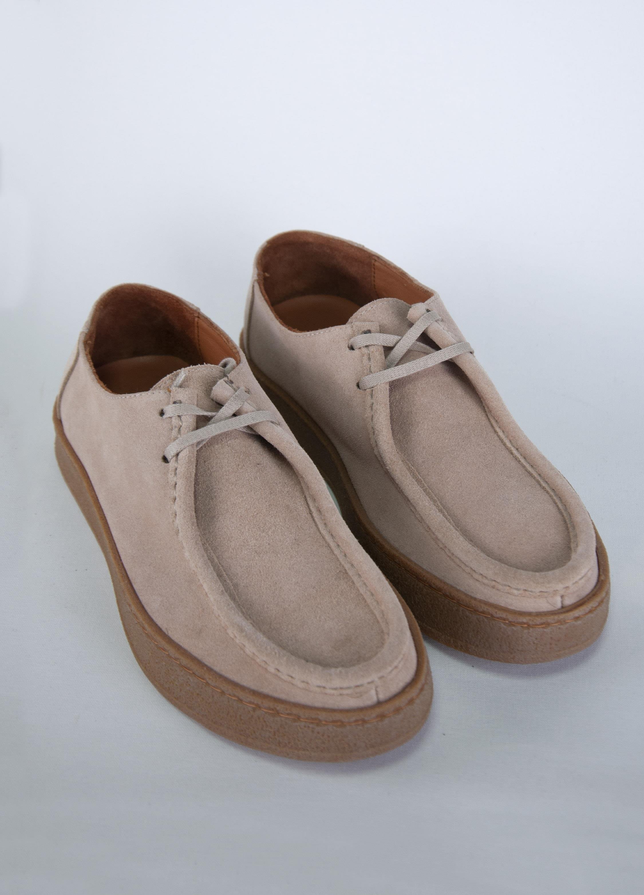 Dimattia Erkek Nubuk Deri Bağcıklı Loafer U008037 KREM