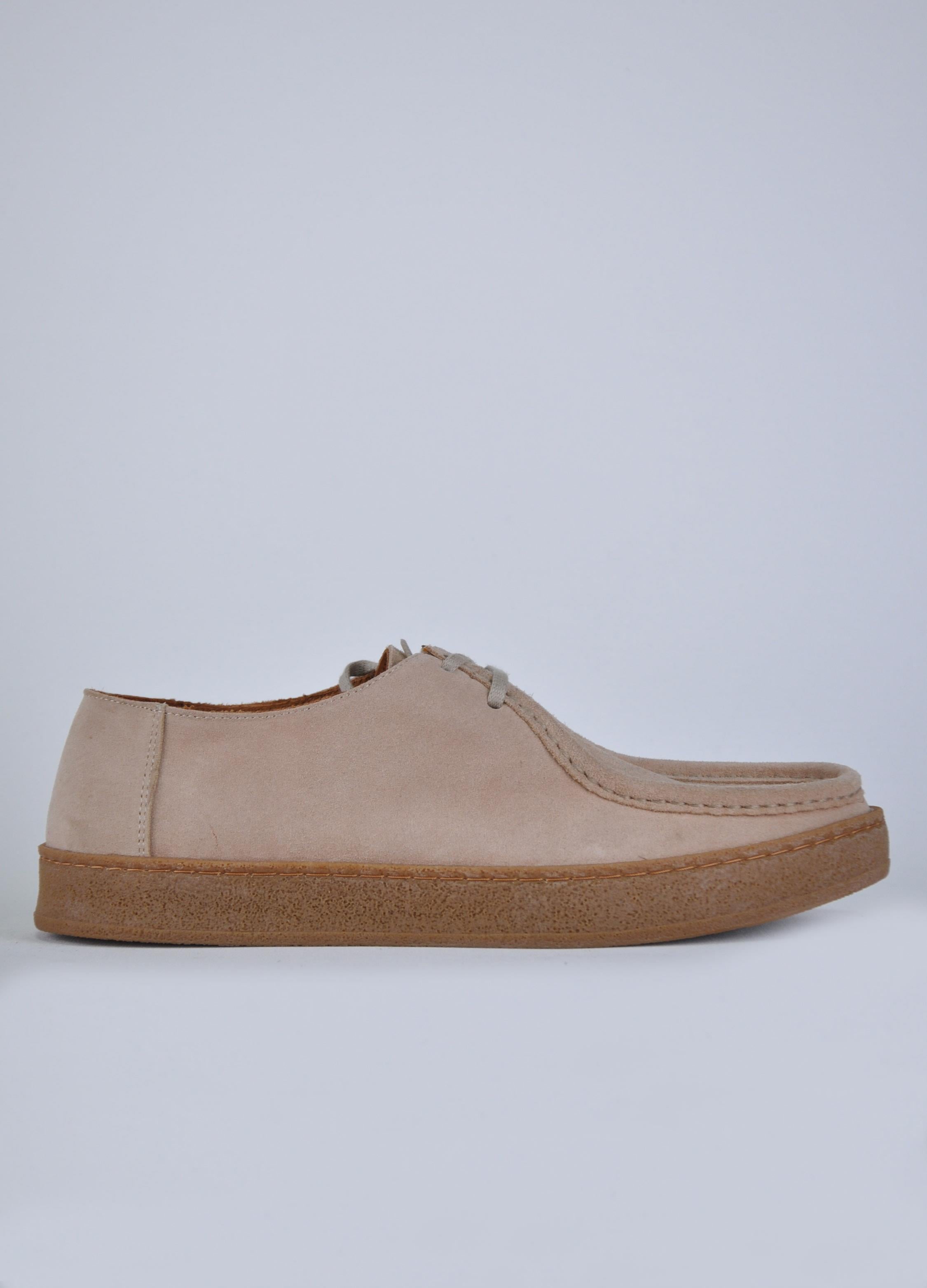Dimattia Erkek Nubuk Deri Bağcıklı Loafer U008037 KREM