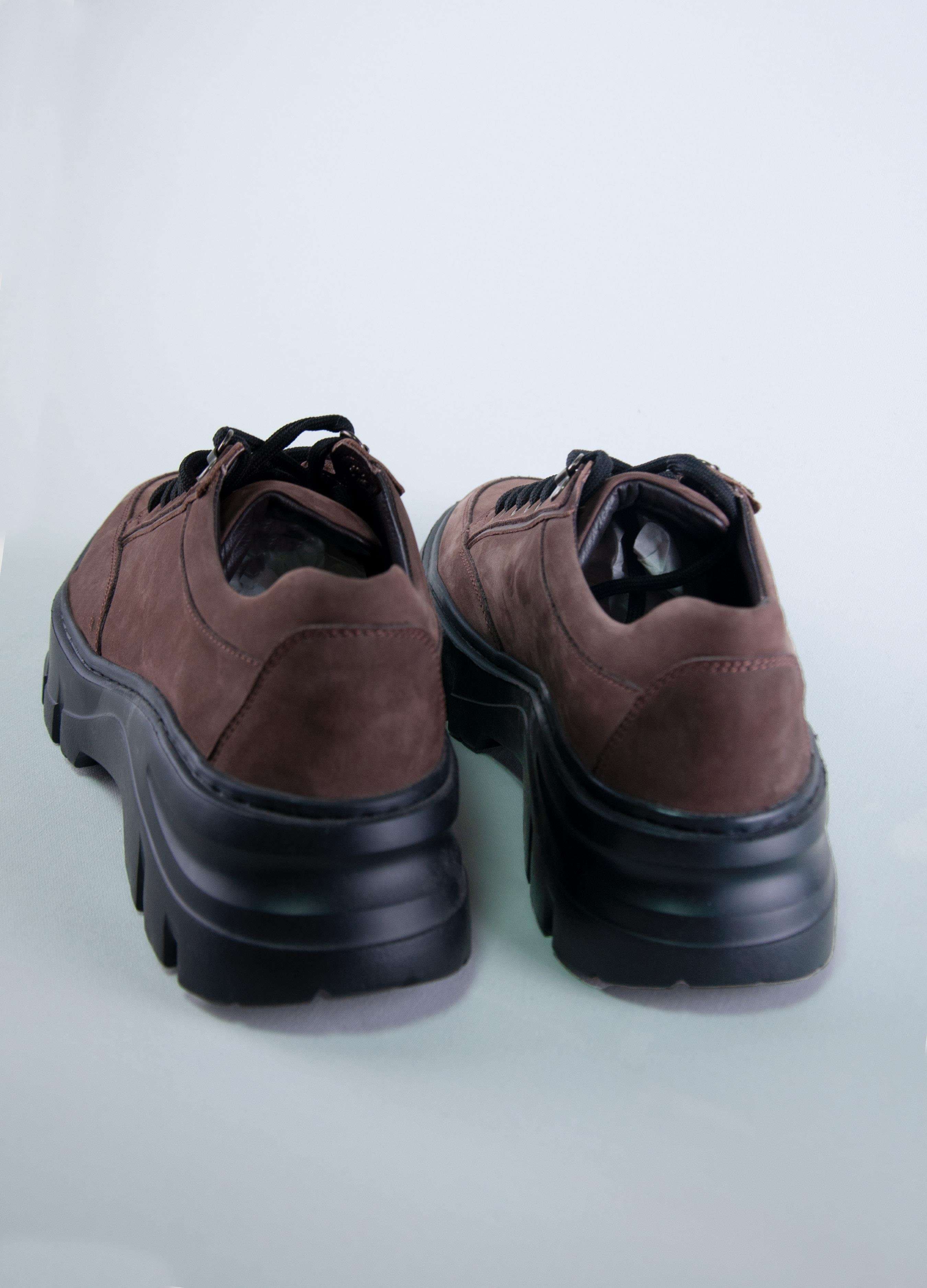 Dimattia Erkek Nubuk Deri Bağcıklı Sneaker DM00333 U007824 KAHVE