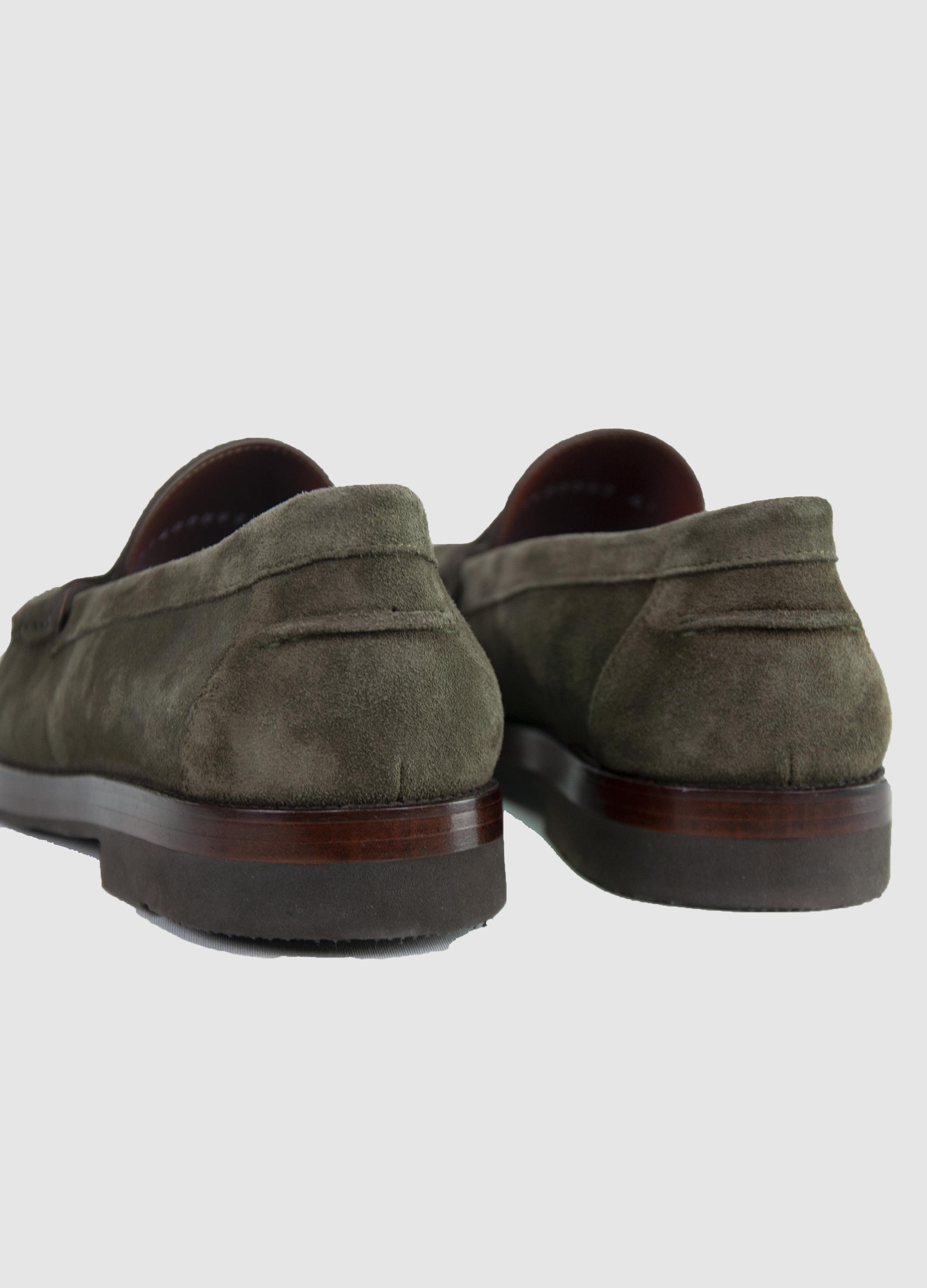 Dimattia Erkek Penny Loafer Deri Ayakkabı U008238 HAKI