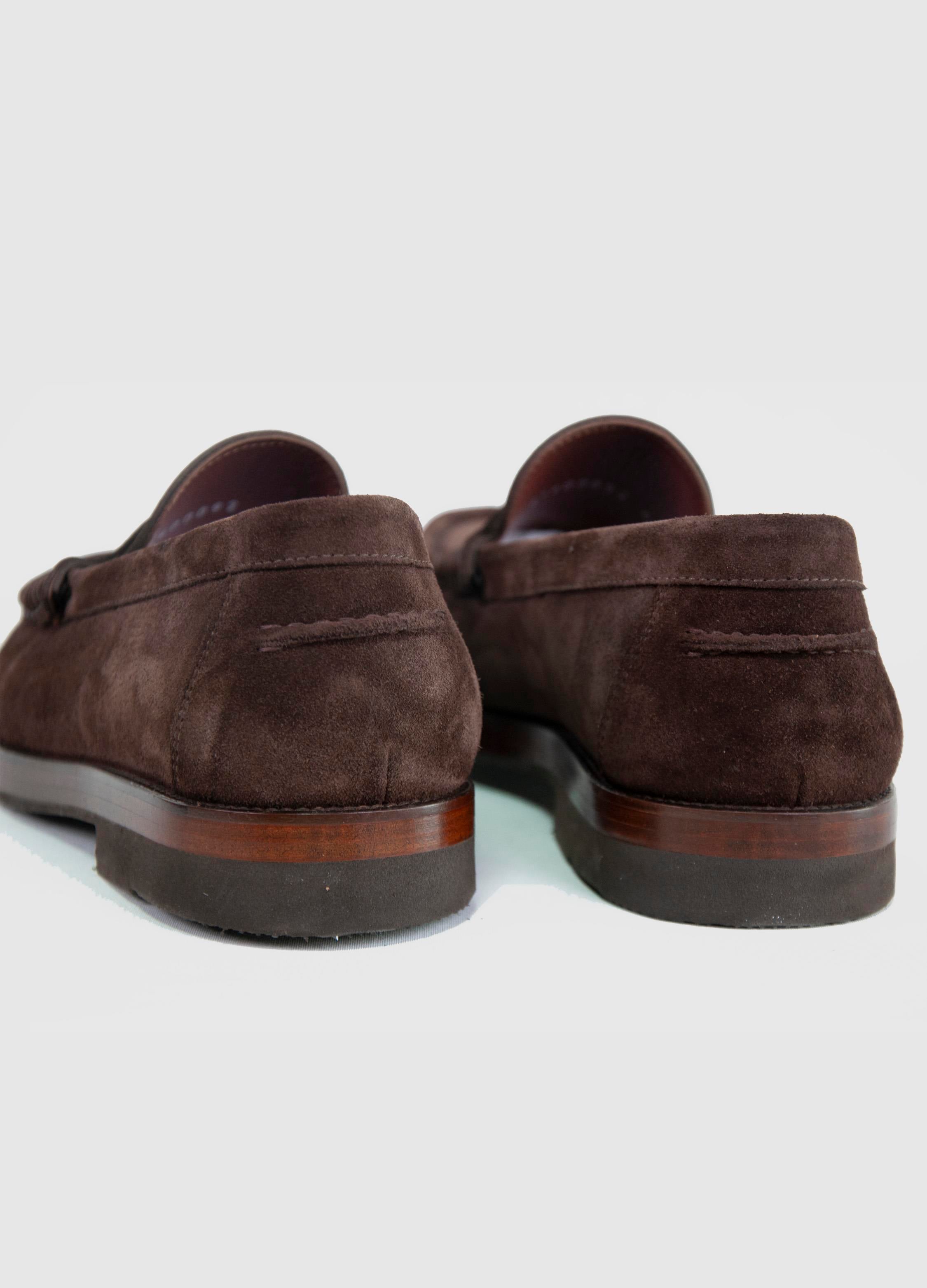 Dimattia Erkek Penny Loafer Deri Ayakkabı U008238 KAHVE
