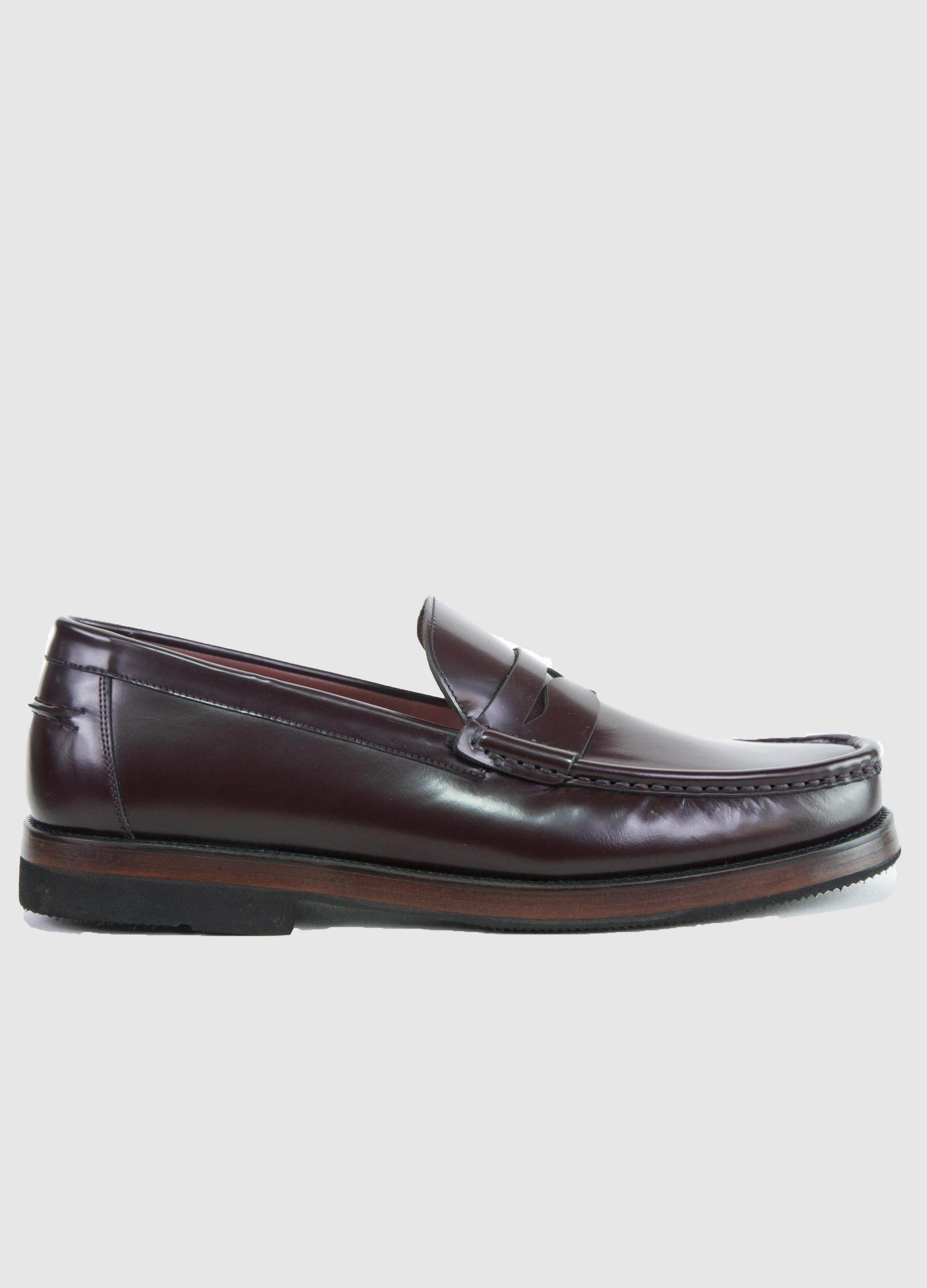 Dimattia Erkek Penny Loafer Deri Ayakkabı U008238 BORDO