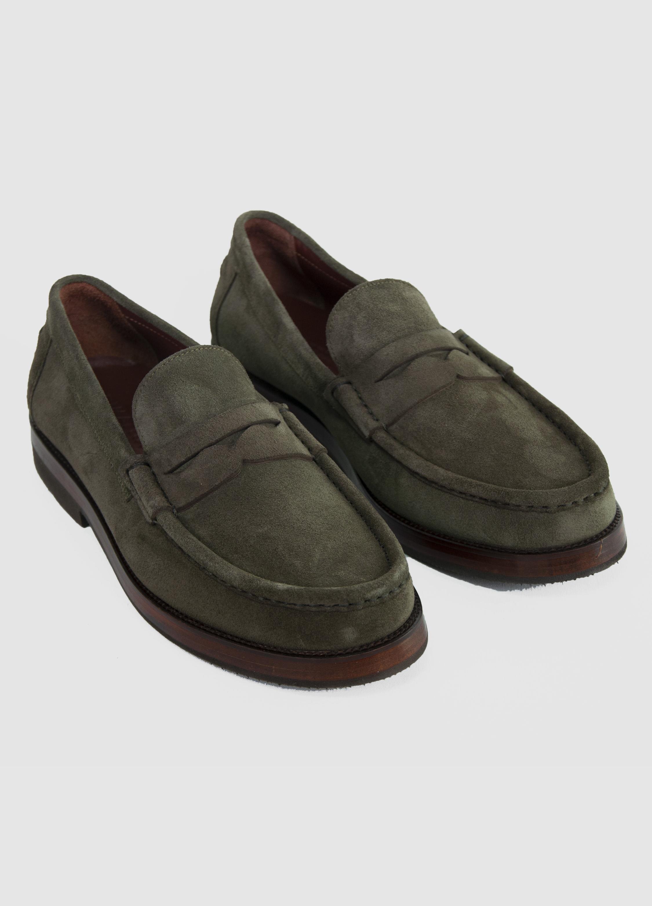 Dimattia Erkek Penny Loafer Deri Ayakkabı U008238 HAKI