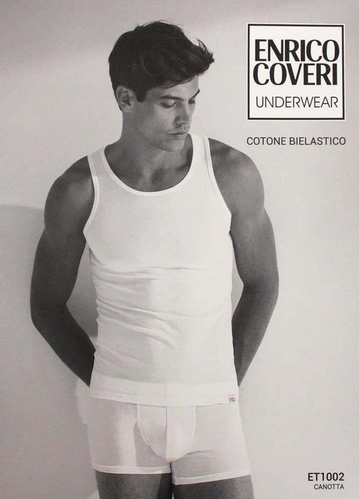 Enrico Coveri ET1002 Erkek Pamuk Atlet U008239 BEYAZ