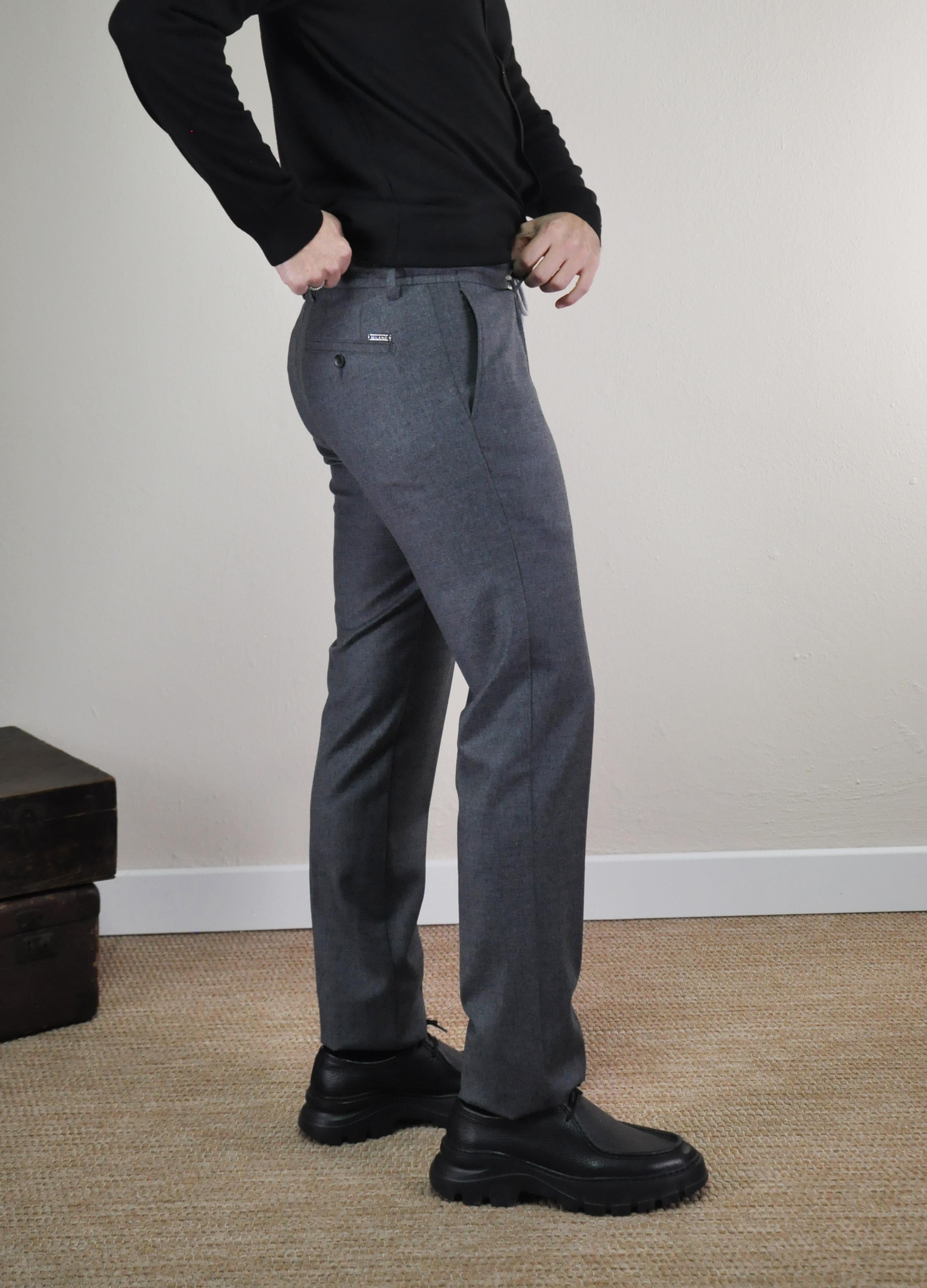 Gabbiacci Erkek İpli %100 Yün Jogger Pantolon U008220 FUME