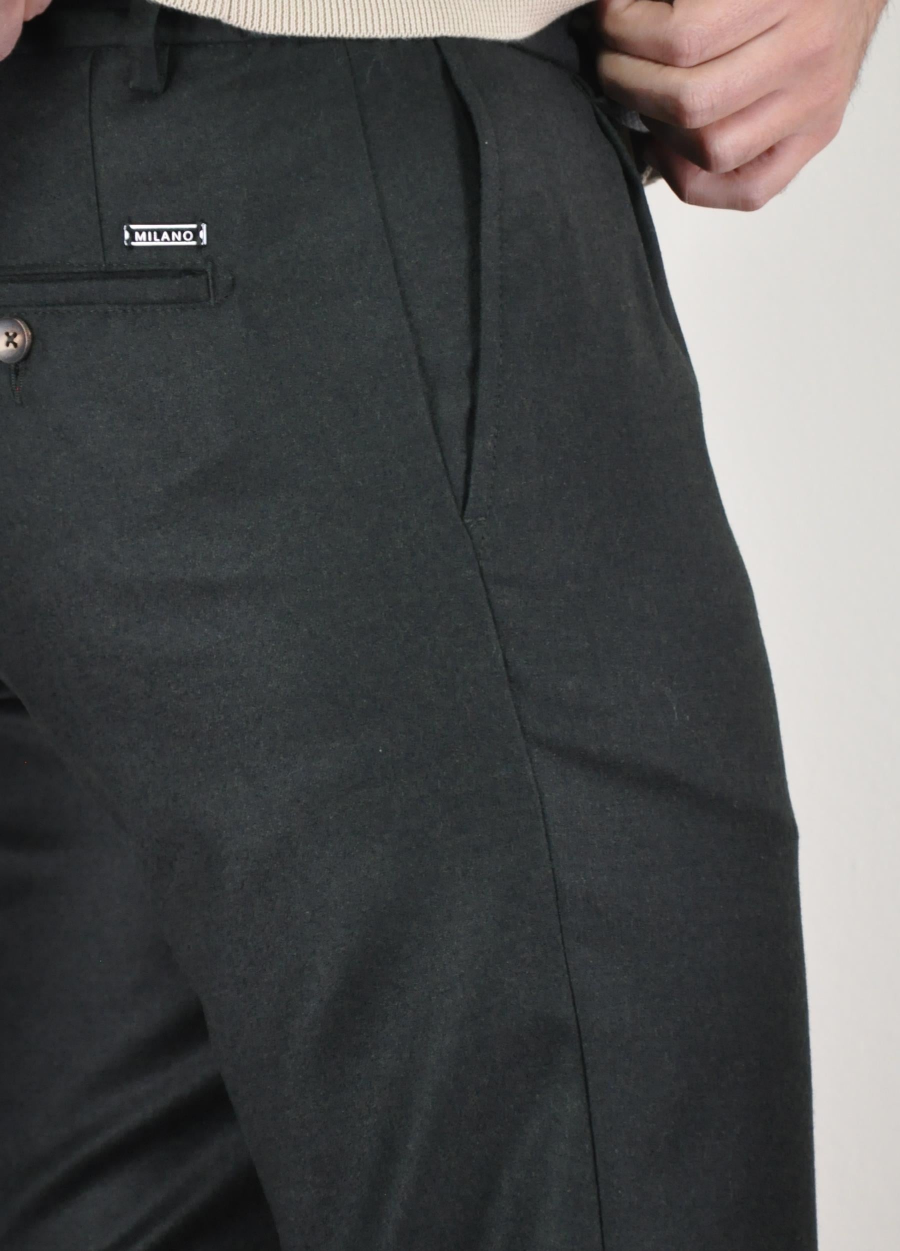 Gabbiacci Erkek İpli %100 Yün Jogger Pantolon U008220 HAKI