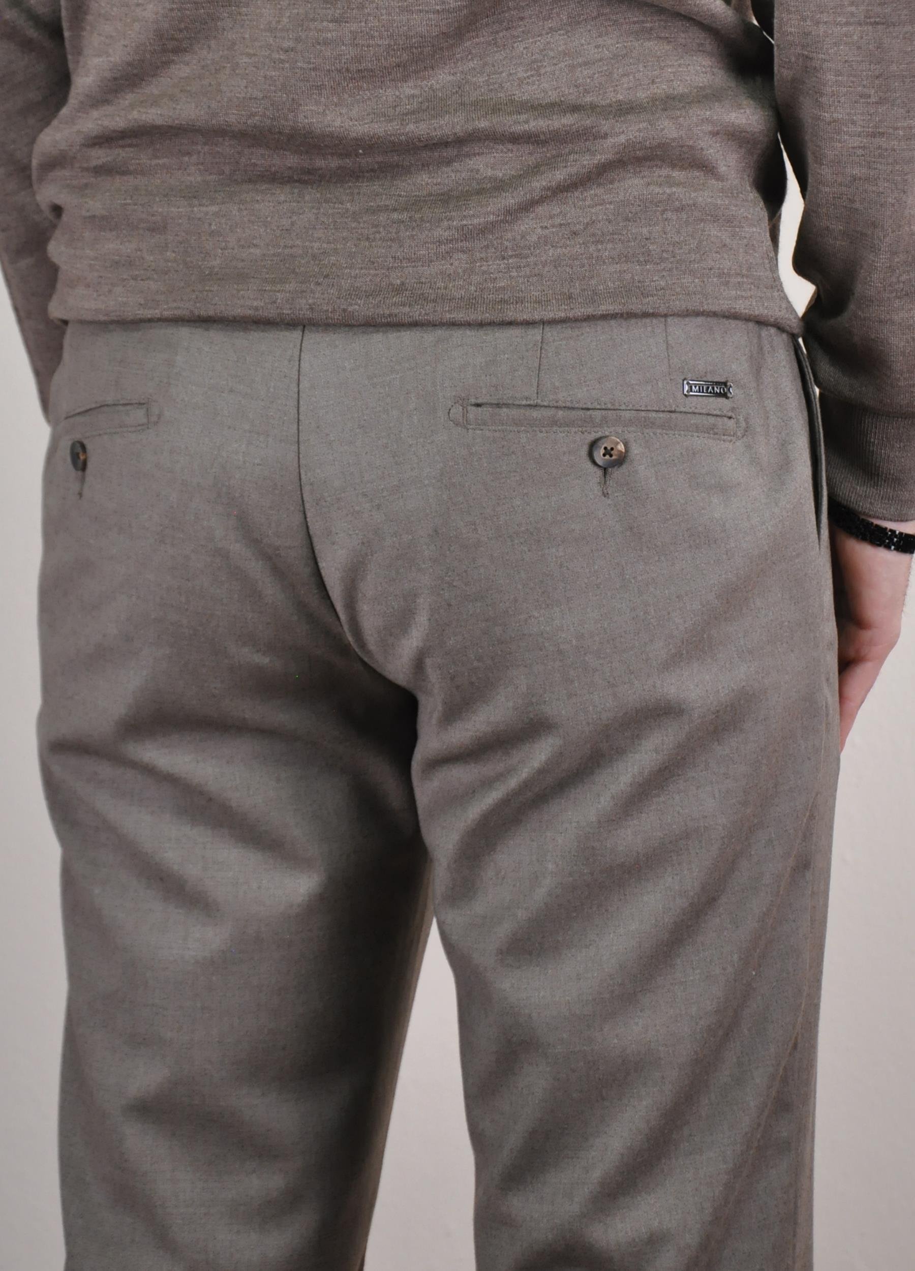 Gabbiacci Erkek İpli %100 Yün Jogger Pantolon U008220 KREM