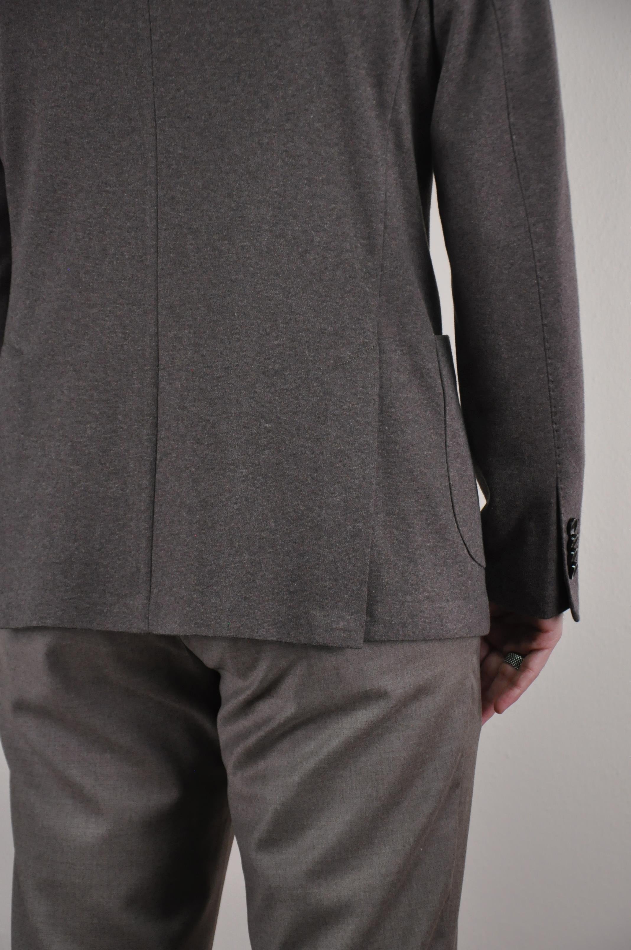 Gabbiacci Made in Italy Vitale Barberis Erkek Düğmeli Cepli Kırlangıç Yaka Yün Ceket U008217 KAHVE