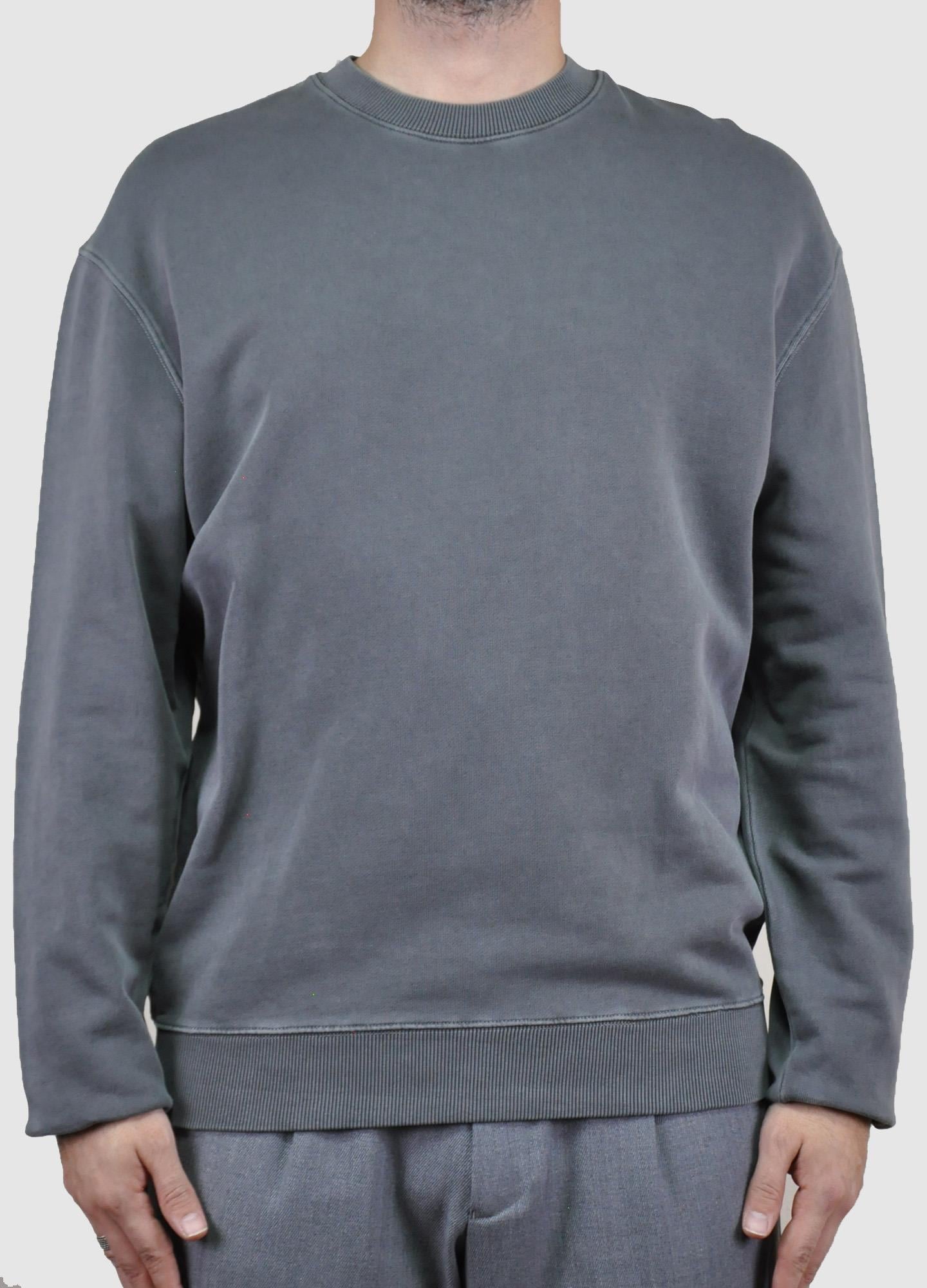 Gızzıt Erkek Yıkamalı Bisiklet Yaka Sweatshirt U007841 FUME