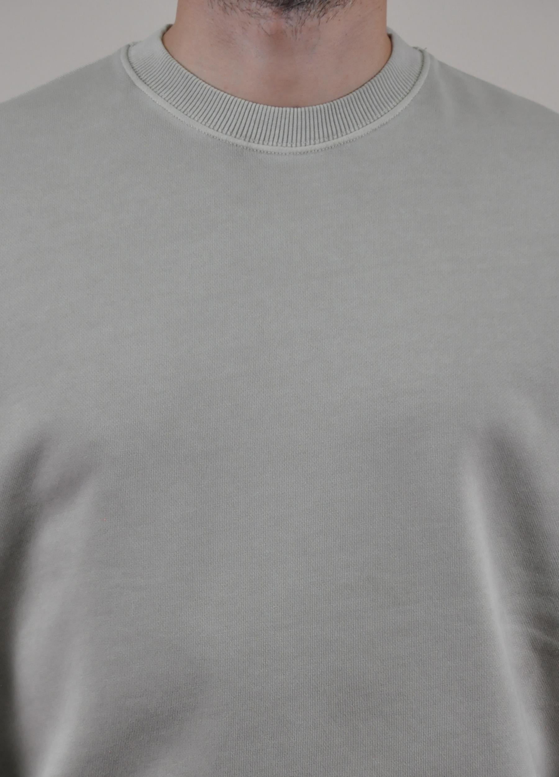 Gızzıt Erkek Yıkamalı Bisiklet Yaka Sweatshirt U007841 KREM