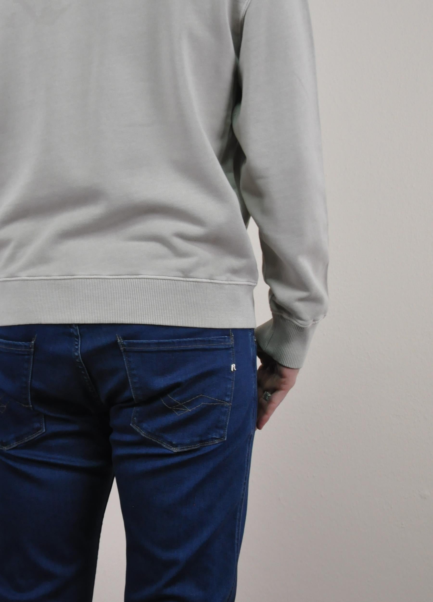 Gızzıt Erkek Yıkamalı Bisiklet Yaka Sweatshirt U007841 KREM
